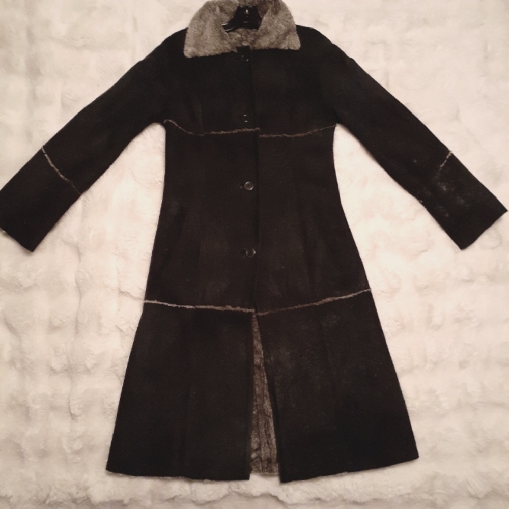 Vintage Shearling Lamb Leather Penny Lane Coat